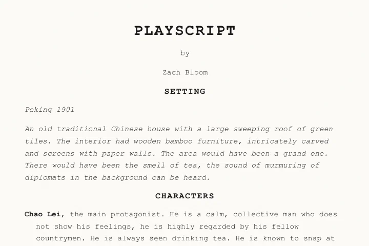 Playscript