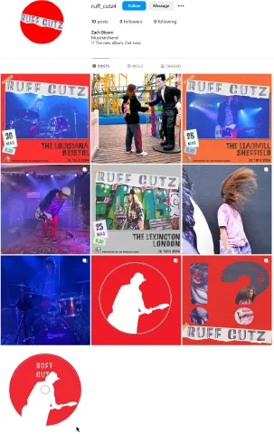 Music video Instagram Page